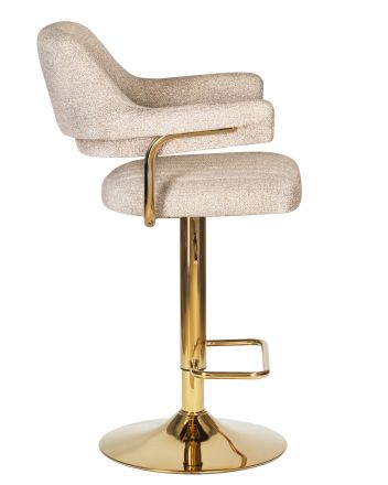 Стул барный DOBRIN CHARLY GOLD, бежевый твид (LEO26)