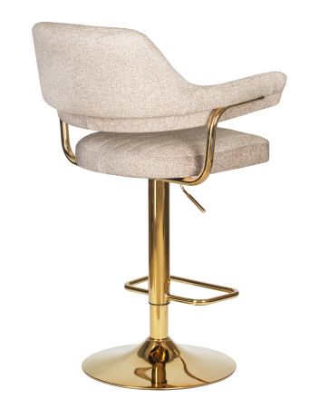 Стул барный DOBRIN CHARLY GOLD, бежевый твид (LEO26)