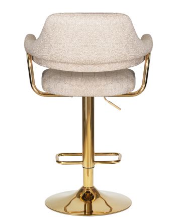 Стул барный DOBRIN CHARLY GOLD, бежевый твид (LEO26)