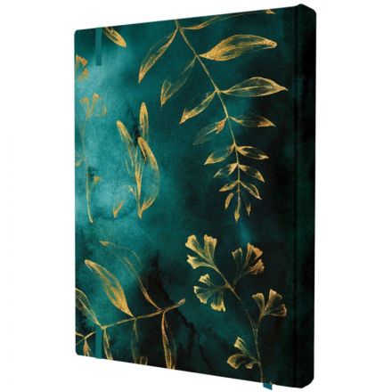 Блокнот Floral А5 96л. клетка, обл. тв.лам.картон, сшивка,резинка,зелен Блокнот Floral А5 96л. клетка, обл. тв.лам.картон, сшивка,резинка,зелен