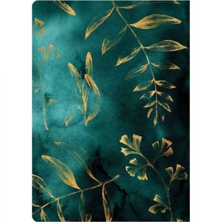 Блокнот Floral А5 96л. клетка, обл. тв.лам.картон, сшивка,резинка,зелен Блокнот Floral А5 96л. клетка, обл. тв.лам.картон, сшивка,резинка,зелен