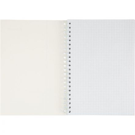 Тетрадь общая А4 120л Комус МраморКрасный клетка,80г,греб,карт,фольг,УФ-лак