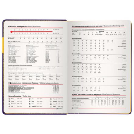 Ежедневник недатированный А5 (138х213 мм), BRAUBERG "AIM", под кожу, 136 л., фиолетовый, 113424