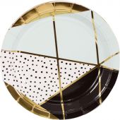 Тарелка одноразовая бумажн Мятная Роскошь 17см 6шт/G,1502-4341