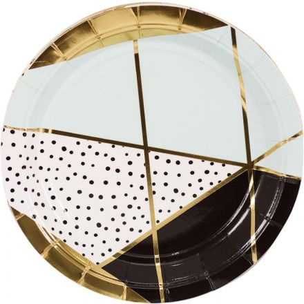 Тарелка одноразовая бумажн Мятная Роскошь 17см 6шт/G,1502-4341