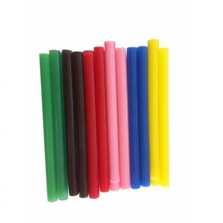 Стержень (клей) для клеевого пистолета ПРАКТИКА 6 цветов, 12 шт 641-671