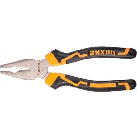 Плоскогубцы (пассатижи),200мм.,никел.,двухкомп. рукоятки Вихрь 73/6/3/8