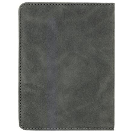 Обложка для паспорта и документов с защитой от считывания, 9 карманов, резинка, экокожа, графитовая, BRAUBERG, 238753