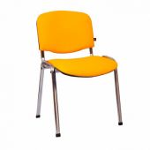 Стул для посетителей Изо оранжевый(кожзам/хром)