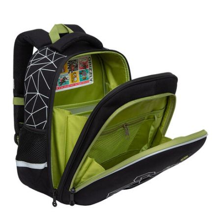 Ранец GRIZZLY анатомическая спинка, c бейджем, для мальчиков, "BEAR", 36х28х20 см, RAz-287-9/1 Ранец GRIZZLY анатомическая спинка, c бейджем, для мальчиков, "BEAR", 36х28х20 см, RAz-287-9/1