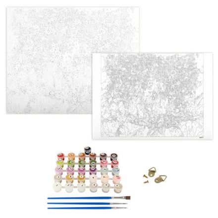 Картина по номерам 40х50 см ОСТРОВ СОКРОВИЩ "Натюрморт с сиренью и черешней" на подрамнике, акрил, кисти, 662912