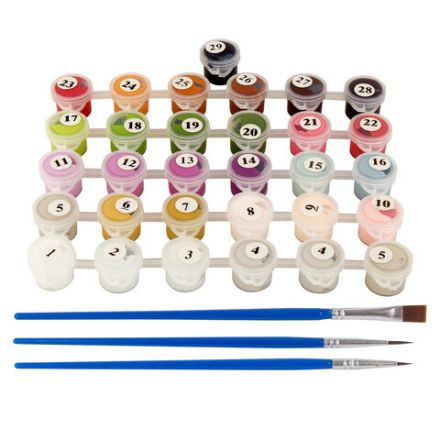 Картина по номерам 40х50 см ОСТРОВ СОКРОВИЩ "Натюрморт с сиренью и черешней" на подрамнике, акрил, кисти, 662912