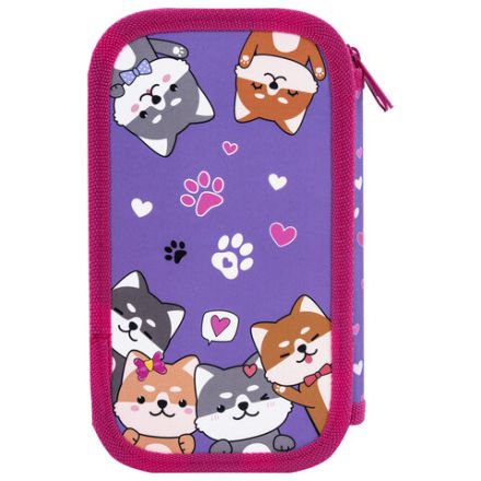 Пенал ЮНЛАНДИЯ, 2 отделения, картон с эффектом soft-touch, 19х11 см, "Best fellows", 273497