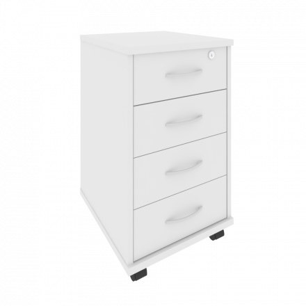 Riva Тумба подкатная с фолдингом А.ТМ-4F Белый 420*450*708