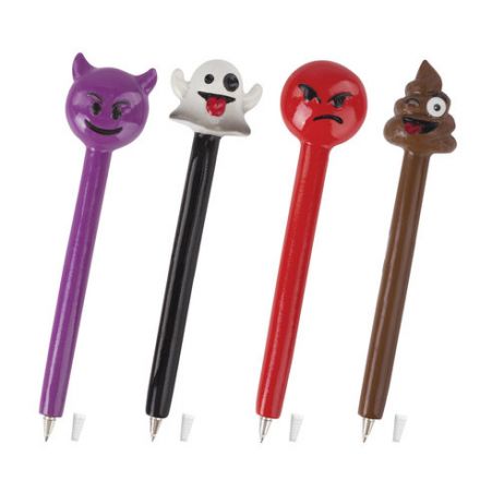 Ручка фигурная "СМАЙЛИКИ МИКС-2", СИНЯЯ, 4 дизайна ассорти, линия письма 0,5 мм, дисплей, BRAUBERG, 142772 Ручка фигурная "СМАЙЛИКИ МИКС-2", СИНЯЯ, 4 дизайна ассорти, линия письма 0,5 мм, дисплей, BRAUBERG, 142772