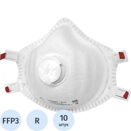 Полумаска фильтрующая ЮЛИЯ-319(20472) с кл FFP3 R D до 50ПДК 10шт/уп