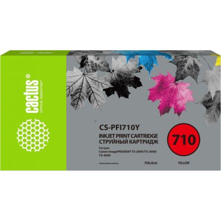 Картридж струйный Cactus CS-PFI710Y жел. для Canon IPF TX-2000/3000/4000