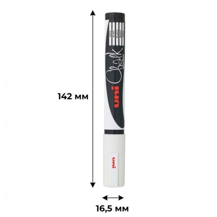 Маркер меловой Uni Chalk белый (толщина линии 2.5 мм) Маркер меловой Uni Chalk белый (толщина линии 2.5 мм)