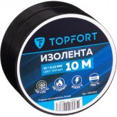 Изолента TOPFORT 15мм х 10м х 0,13мм черный
