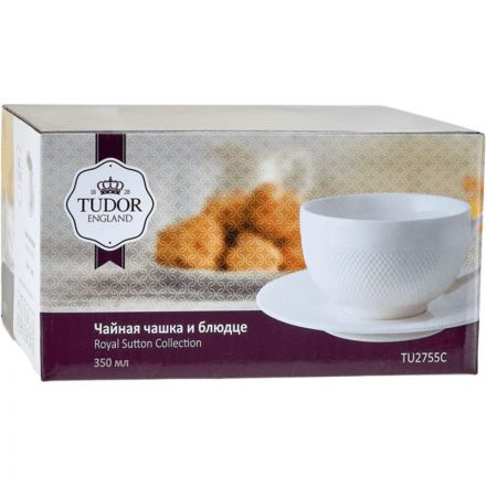Чайная пара TUDOR ENGLAND Royal Sutton 350мл (чашка + блюдце) в  коробке