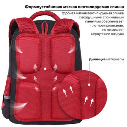 Рюкзак ЮНЛАНДИЯ COMPLETE с пеналом в комплекте, эрго-спинка, "Endless space", 42х29х14 см, 271415