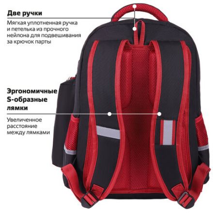 Рюкзак ЮНЛАНДИЯ COMPLETE с пеналом в комплекте, эрго-спинка, "Endless space", 42х29х14 см, 271415