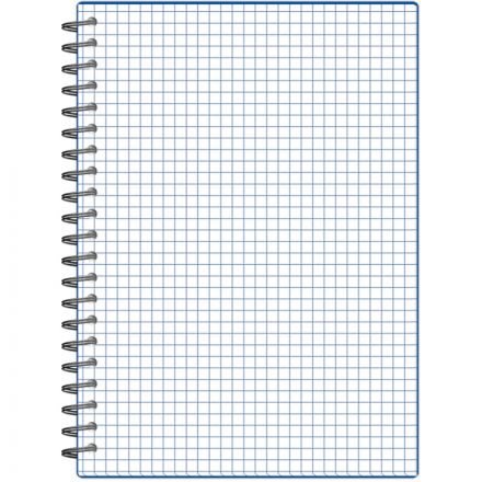 Бизнес-тетрадь А5 48л. Attache Economy, гребень,пласт.обл,синий, клетка