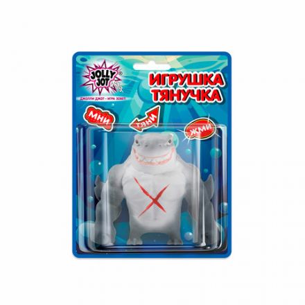 Игрушка-антистресс "АКУЛА", 10 см, ассорти, 4 цвета, блистер, JOLLY JOT (ДЖОЛЛИ ДЖОТ), 665780