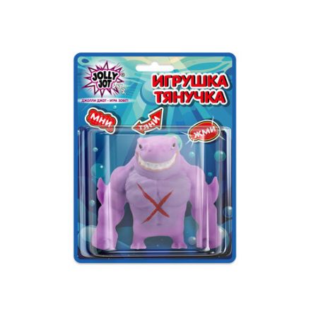 Игрушка-антистресс "АКУЛА", 10 см, ассорти, 4 цвета, блистер, JOLLY JOT (ДЖОЛЛИ ДЖОТ), 665780
