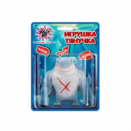 Игрушка-антистресс "АКУЛА", 10 см, ассорти, 4 цвета, блистер, JOLLY JOT (ДЖОЛЛИ ДЖОТ), 665780