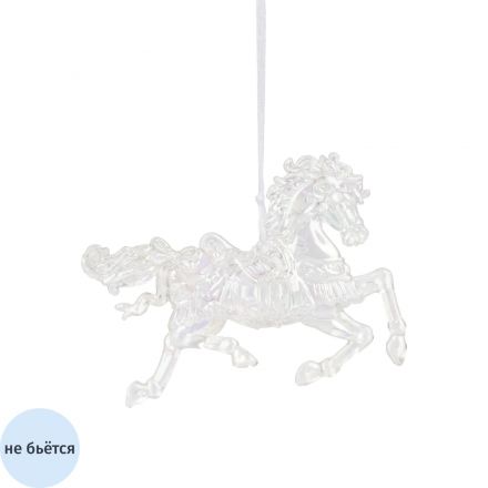 Игрушка Украшение НГ подвесное Лошадка полипропилен1,5x11,5x8,5см арт.89132