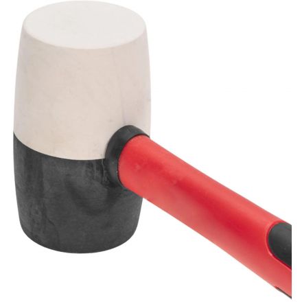 Киянка резиновая 680 г, черно-бел резина, фиберглас. рук. KRANZ KR-12-8154