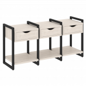 Loft Тумба на регулируемых опорах наборная. Вариант №4 VR.L-TN-4.O Денвер светлый/Чёрный металл 1440*460*719 Loft Тумба на регулируемых опорах наборная. Вариант №4 VR.L-TN-4.O Денвер светлый/Чёрный металл 1440*460*719