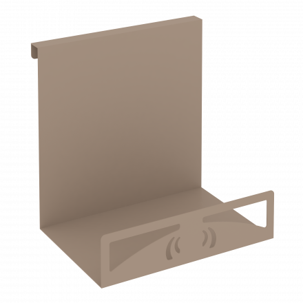 Навесной лоток для бумаг вертикальный широкий MAN-23 Мокко металл 230*180*250