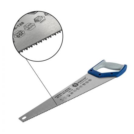 Ножовка по дереву КОБАЛЬТ 450 мм, шаг 3,5 мм/ 7 TPI, закаленный зуб 246-128