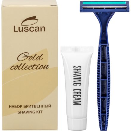Набор бритвенный Luscan Gold Collection картон, 200шт/наб