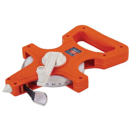 Рулетка геодезическая 20 м х 13 мм, лента фибергласс, открытый корпус, RABBITEX (РАББИТЕКС), 671366