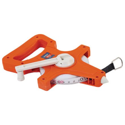 Рулетка геодезическая 20 м х 13 мм, лента фибергласс, открытый корпус, RABBITEX (РАББИТЕКС), 671366