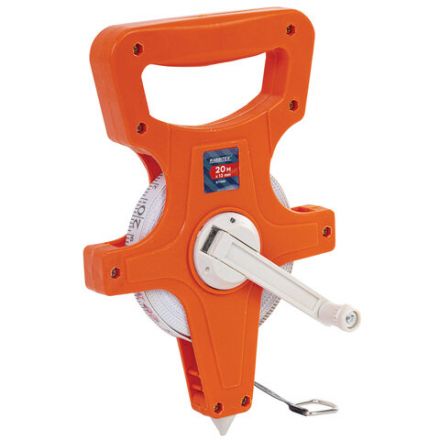 Рулетка геодезическая 20 м х 13 мм, лента фибергласс, открытый корпус, RABBITEX (РАББИТЕКС), 671366