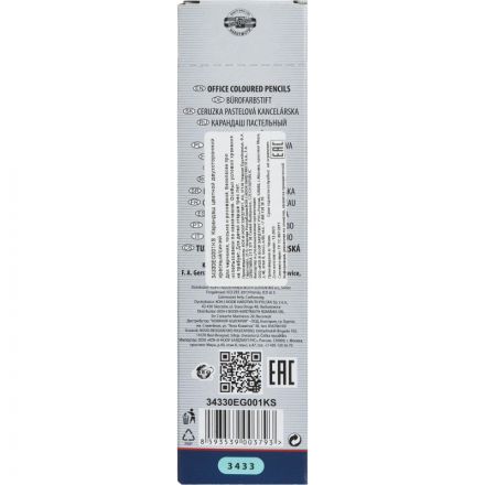 Карандаш двухсторонний KOH-I-NOOR 3433 син+красн,корп.желт. 34330EG001KSRU