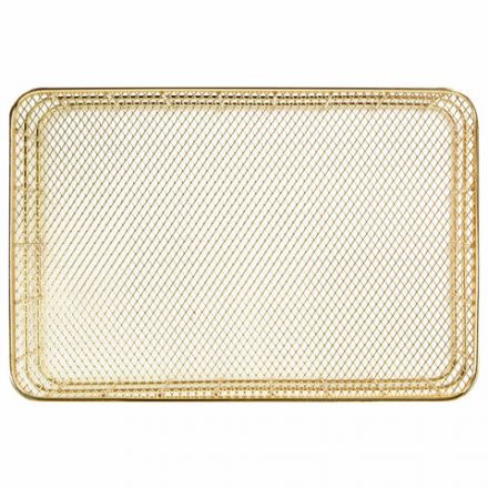 Органайзер-корзинка для косметики и мелочей металлическая MONTE VITA (МОНТЕ ВИТА), 242х162х63 мм, золото, 272481