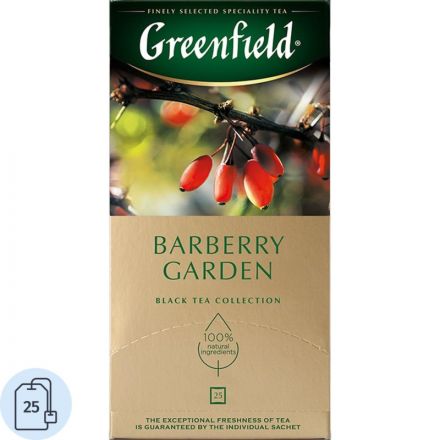 Чай Greenfield Barberry garden черный с барбарисом 25 пакетиков