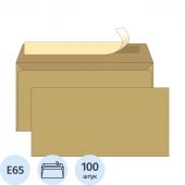 Конверт крафт E65 стрип Ecopost 110х220, 100шт/уп