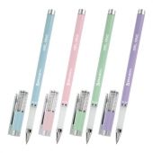 Ручка гелевая BRAUBERG "GEL ONE PASTEL", ЧЕРНАЯ, корпус ассорти, узел 0,5 мм, линия 0,35 мм, 144039