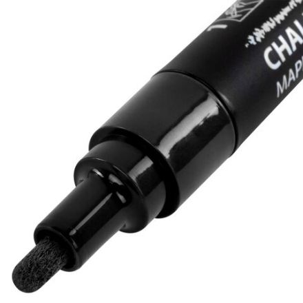 Маркер меловой CHALK LIQUID MARKER, ЧЕРНЫЙ, 3 мм, стираемый, BRAUBERG "CHALK", 152600