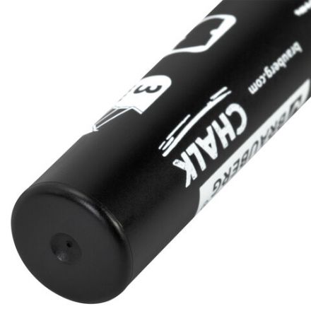 Маркер меловой CHALK LIQUID MARKER, ЧЕРНЫЙ, 3 мм, стираемый, BRAUBERG "CHALK", 152600