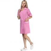 Халат для медицинского персонала м09-ХЛ розовый (р.52-54) 170-176