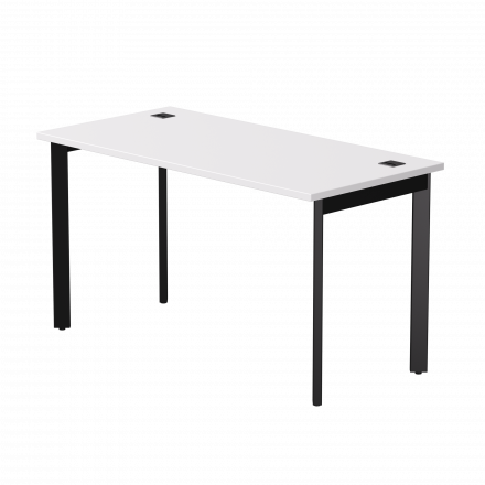 Стол прямой Everprof EVO на металлокаркасе 1380х670х755 мм опоры 45гр Белый/Черный