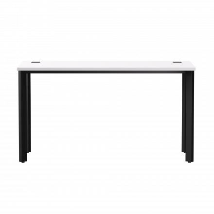 Стол прямой Everprof EVO на металлокаркасе 1380х670х755 мм опоры 45гр Белый/Черный