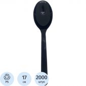 Ложка одноразовая столовая черная ЛЮКС 17см 2000 шт/кор